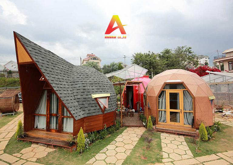 Thiết kế nhà homestay lắp ghép bungalow đơn vị thi công nhà lắp ghép